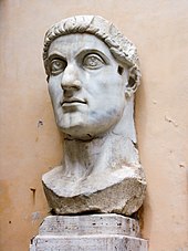 Marble statue of Constantine I in the Musei Capitolini, Rome