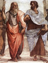 Plato (left) and Aristotle - Detail from "The School of Athens" by Raphael (1509)