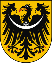 The black ducal eagle of Sagan, Lower Silesia