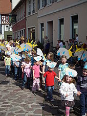 Kindergarten group in Ladenburg, Baden-Württemberg