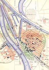 Historical map of Mannheim 1880