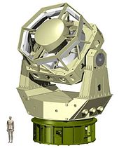  Een grote, moderne telescoop
