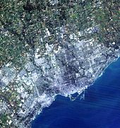 Satellite image of Toronto