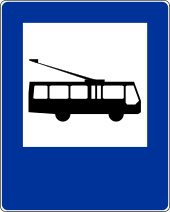 bus stop sign in Poland