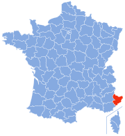Location of the Alpes-Maritimes department