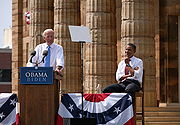 Campagne di Biden con l'allora senatore Barack Obama nel 2008