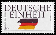 Postzegel ter gelegenheid van de Dag van de Duitse Eenheid op 3 oktober.