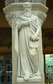 Estatua de Euclides, en el Museo de Historia Natural de Oxford  