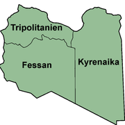 The three historical governorates of Libya (1951-1963).