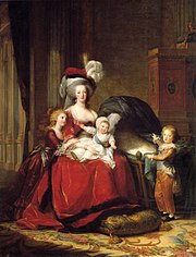 Marie Antoinette királyné három legidősebb gyermekével, halála után kifestve. Marie Louise Élisabeth Vigée Vigée Lebrun által