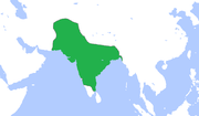 L'impero Mughal nella sua massima estensione (1700).