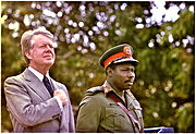 Carter s nigerijským prezidentem Olusegunem Obasanjem, duben 1978