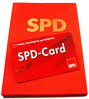 Party card of the SPD and SPD-Card (many benefits with the SPD-Card are no longer available since 2007)
