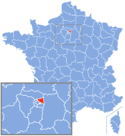Location of the department Seine-Saint-Denis