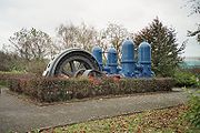 Plunger pump set of a former waterworks