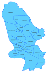Districts of Mannheim (clickable map)