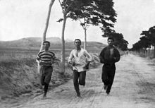 De eerste Olympische Marathon race van 1896.