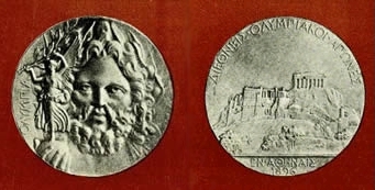 De Olympische zilveren medaille van 1896  