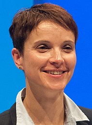 Frauke Petry, het eerste lid van de Blauwe Partij in de Bondsdag.