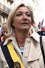 Marine Le Pen, líder do partido de 2011 a 2017.