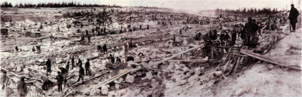 Construction work on the White Sea-Baltic Sea Canal (summer 1932)