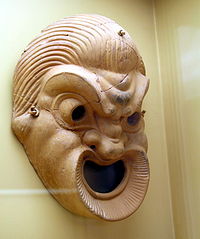 Grecka maska terakotowa, 3/4 wieku p.n.e.