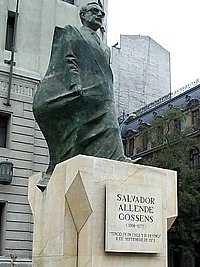 Allende-monument i Santiago, Chile  