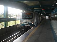 Tåg på linje 2 i systemet  