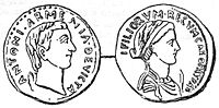 Монета на Антоний и Клеопатра