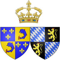 Wapen van Marie Anne Victoire van Beieren als Dauphine van Frankrijk.