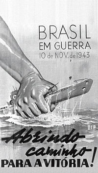 II. világháborús brazil náciellenes plakát