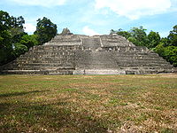 Caana', een Maya-piramide in Belize.