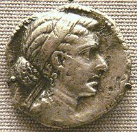 Kleopatra VII münt