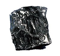 Un pezzo di carbone antracite di alta qualità