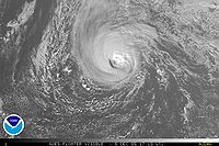 El huracán Epsilon el 5 de diciembre.
