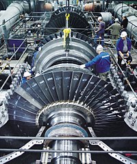 Assembly of a steam turbine