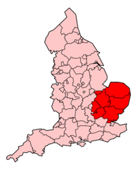 Esta é a área para a qual o Serviço de Ambulância do Leste da Inglaterra conduz.