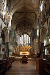 De oostkant van Worcester Cathedral.  