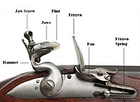Френски огнестрелен пистолет (истински Flintlock) като този, направен от и подобрен от Blanc