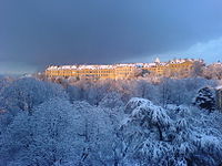 De oude stad Genève in de winter  