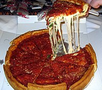 Chicagos berühmte gefüllte Pizza