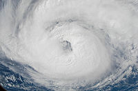 Orkanen Gordon sedd från rymdfärjan Atlantis den 17 september.  