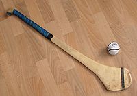 Hurlingová hůl (Hurley) a míč (sliotar) (irsky Camán agus sliotar)