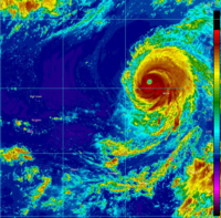 Taifuuni Ioke Waken saaren luoteispuolella 1. syyskuuta 2006.