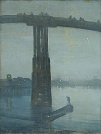 Noktiurnas: Mėlyna ir auksinė - senasis Battersea tiltas, James McNeill Whistler (1872), Tate Britain, Londonas, Anglija