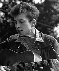 Dylan tijdens de March on Washington for Jobs and Freedom in 1963  