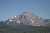 Lassen Peak and its scree slope from Cinder Cone