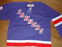 La camiseta de los New York Rangers  