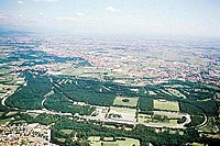 Uma fotografia aérea do Autodromo Nazionale Monza.