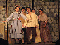 High School production of the musical My Fair Lady, scene "Wouldn't it be loverly?"